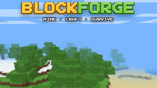 BlockForge gameplay screenshot — minecraft 3d building game online
