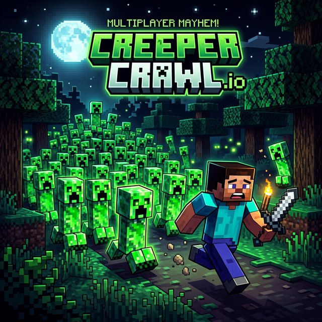 Creeper Crawl — minecraft snake io game