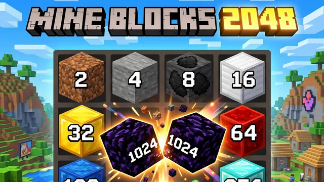 Mine Blocks 2048 — minecraft 2048